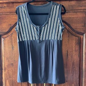 Navy Max Mara Embellished T shirt. No Tags